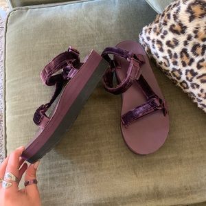 purple platform tevas womens 8